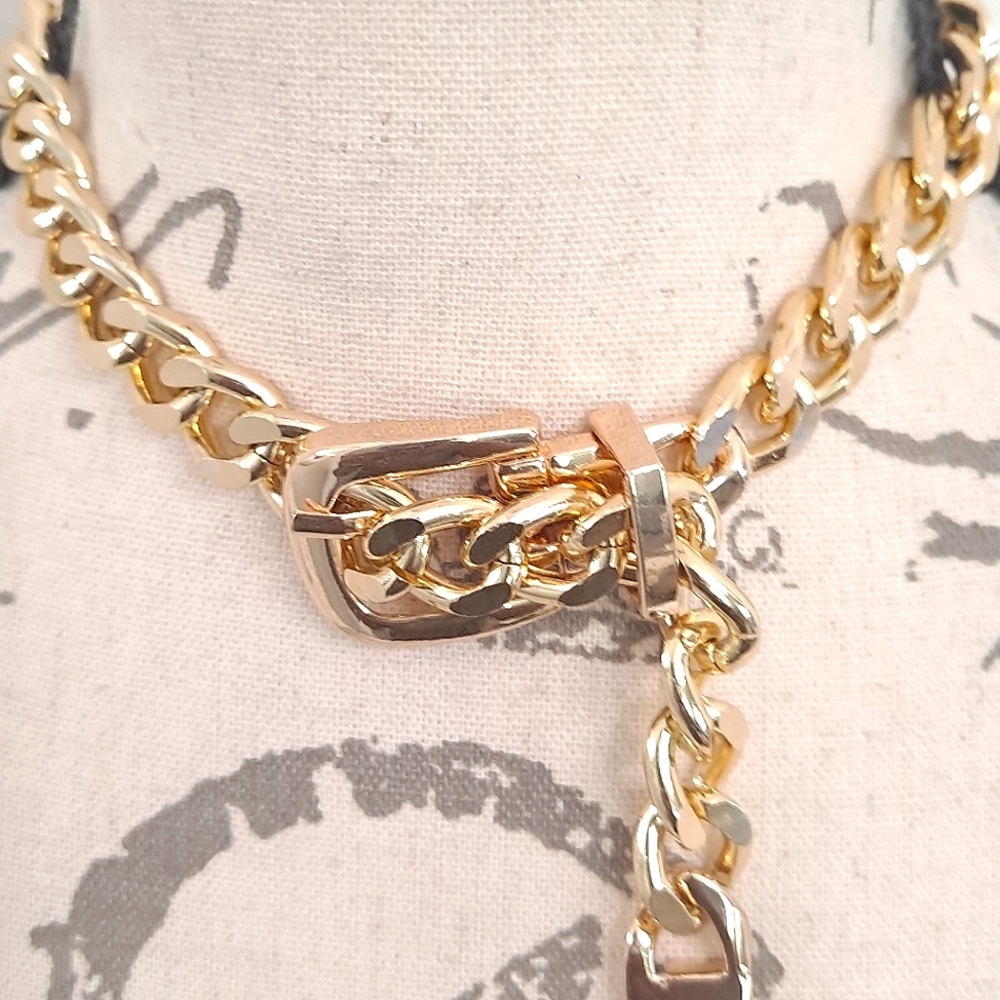💖 2/$30 Womens Gold Chain Choker collar statement necklace Chunky punk NEW - Picture 6 of 13